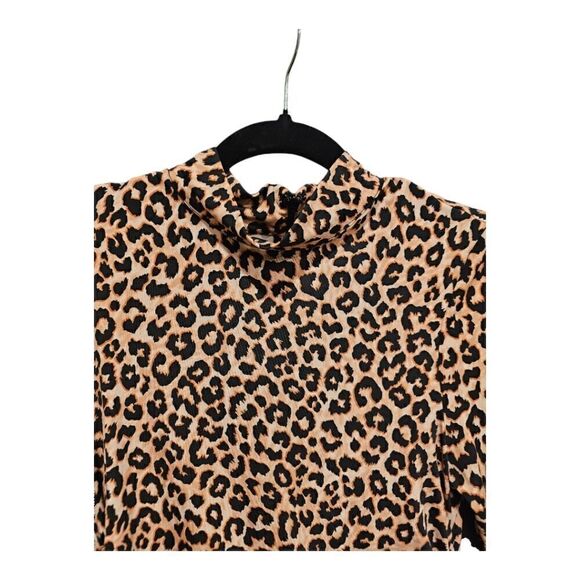 NWT LIKELY Leopard Long Sleeve Bodycon Dress - Size 12 - Picture 3 of 9